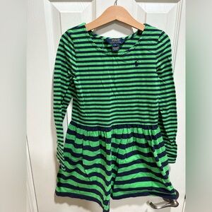 Polo by Ralph Lauren Striped Green and Navy Top